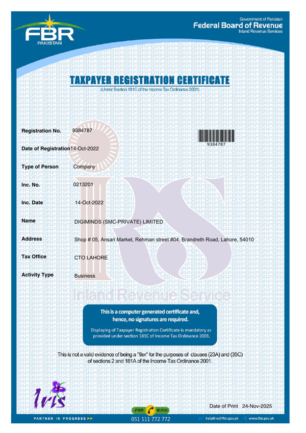 FBR NTN Registered preview
