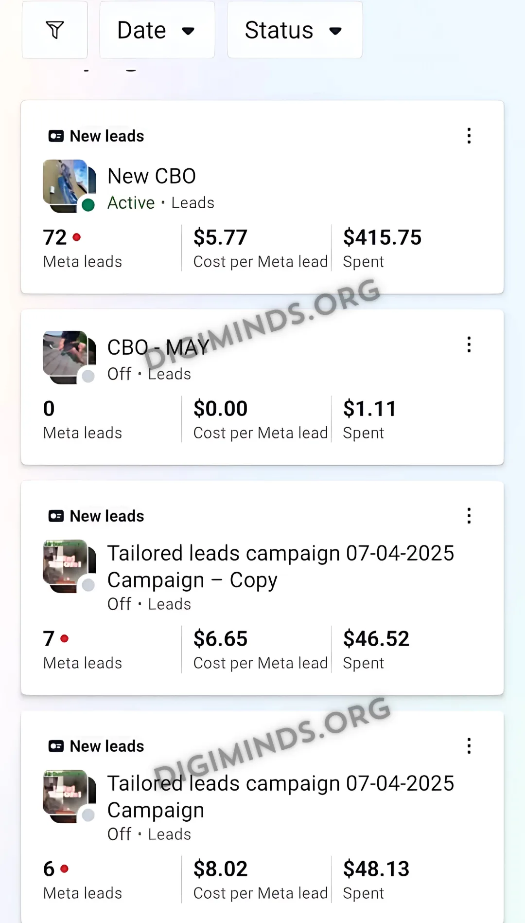 Meta Ads Manager dashboard showing scaled ecommerce campaign with positive ROAS trend